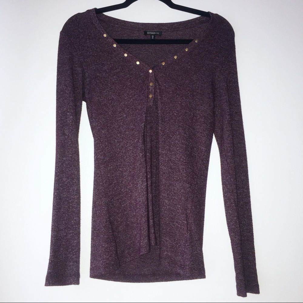 Dynamite Nwot Soft Rayon Blend V-Neck Top S/P